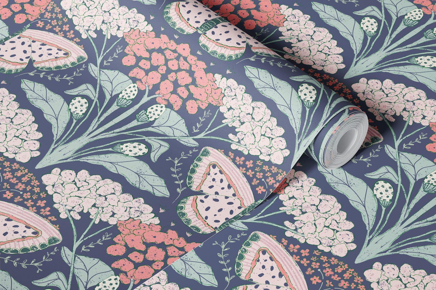 Blossoms and Butterflies wallpaper roll