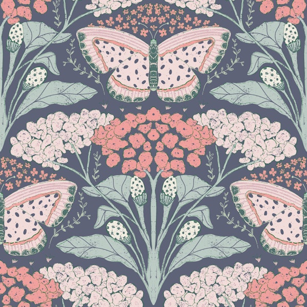 Dark Floral and Butterflies