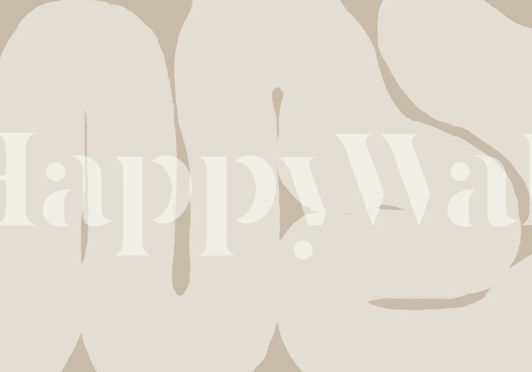 Calm Beige Flow wallpaper in a room