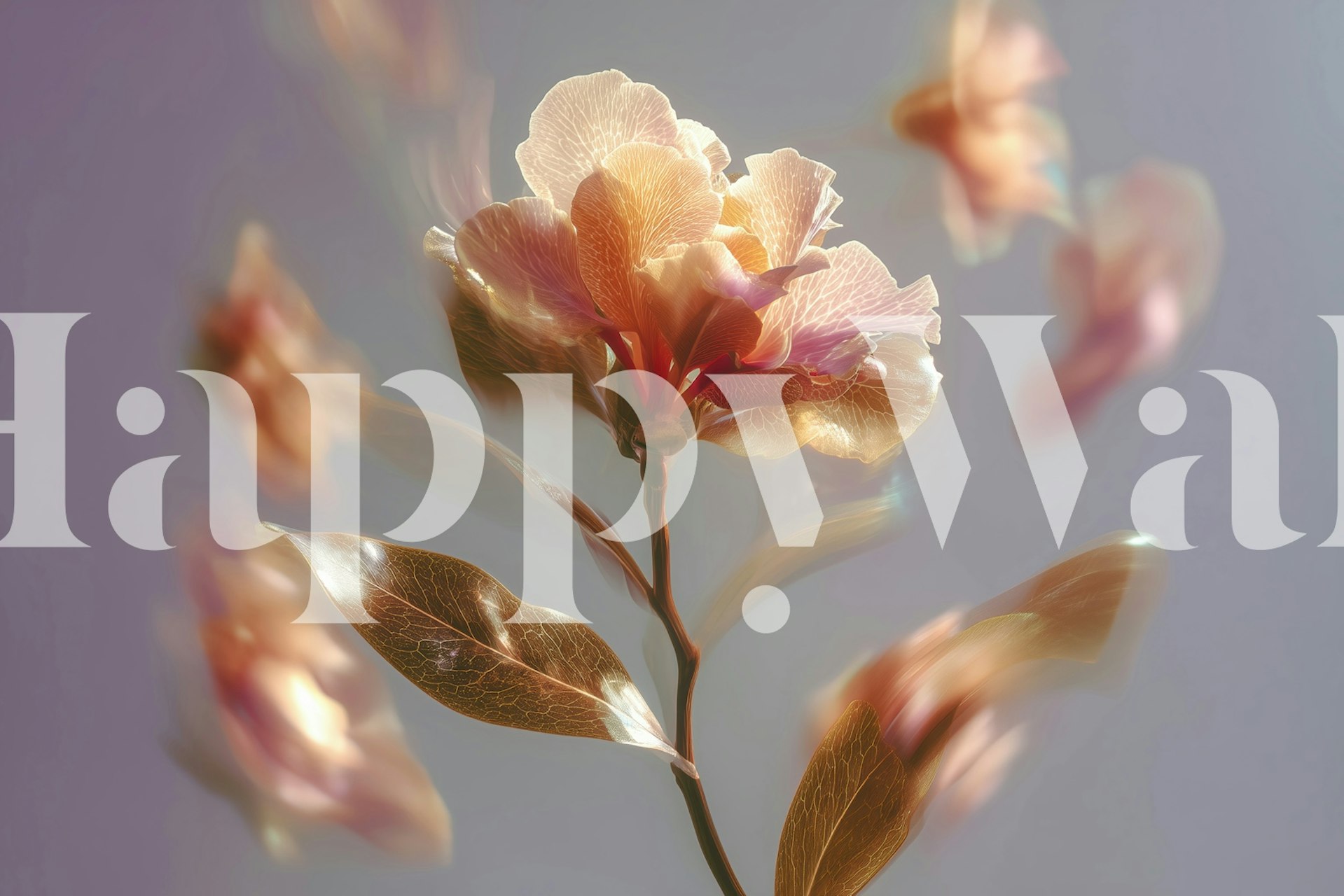 Gentle Petal Dance τοίχο με λουλούδια σε ένα δωμάτιο