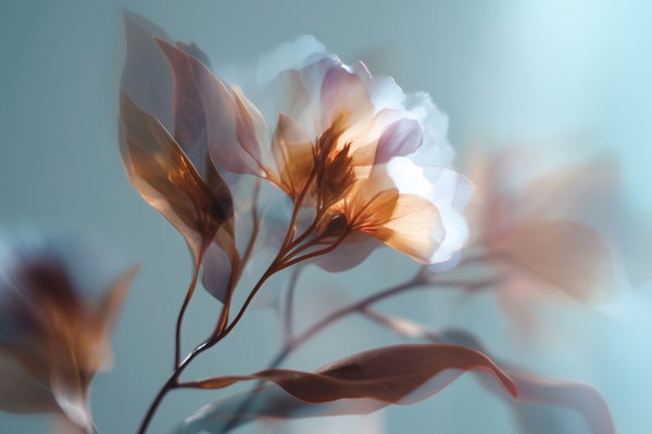 Tranquil Floral Mist - Motion Blur Flowers