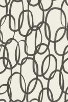 Doodle Loops - Organic Black & White Circles behang