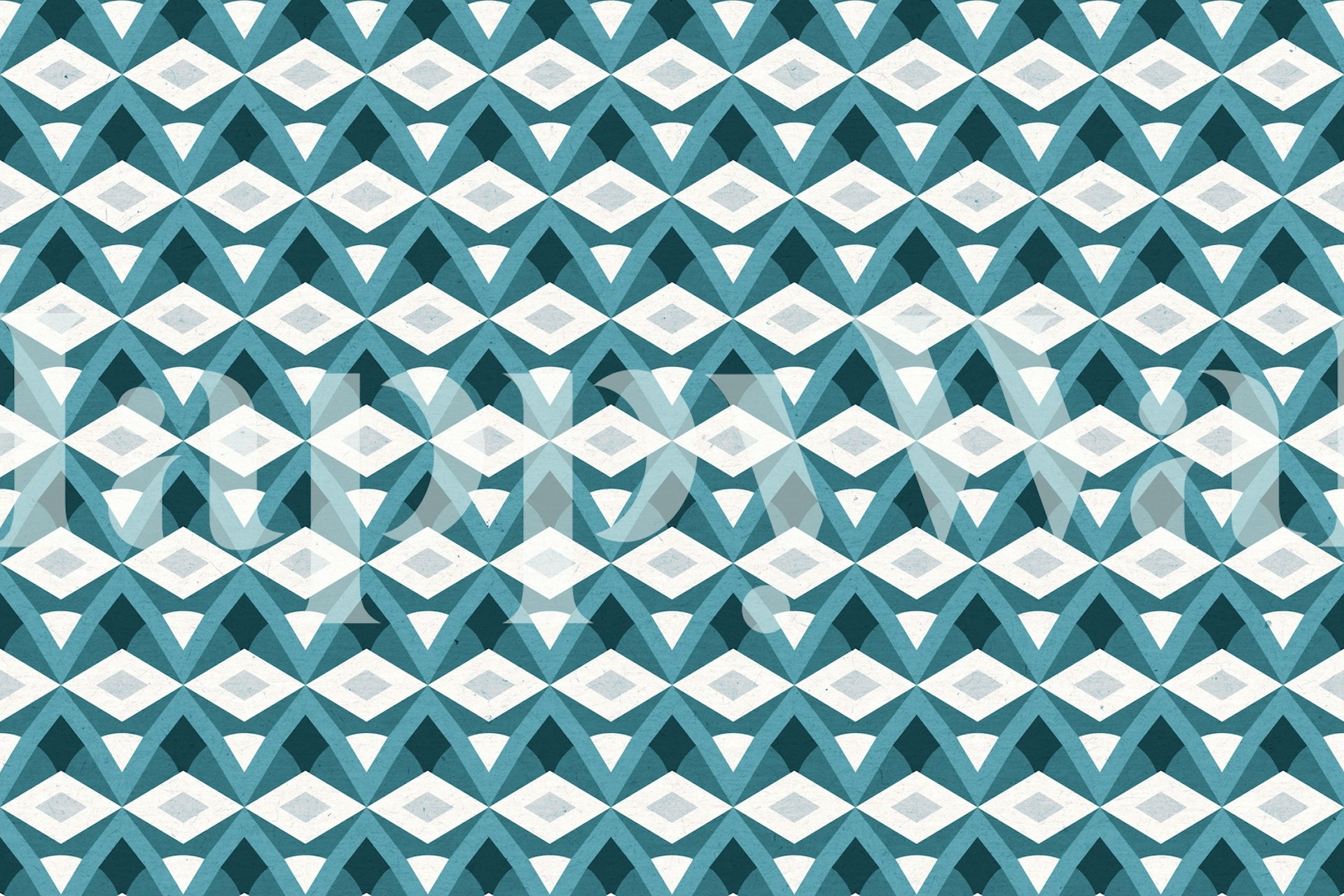 Geometric on paper texture wallpaper in a room