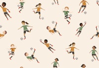 Kids Football Fun green and yellow tapetit