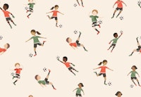 Friendly Football Fun red and green tapete