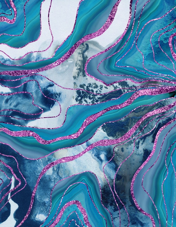 Liquid Marble Agate Glitter 8