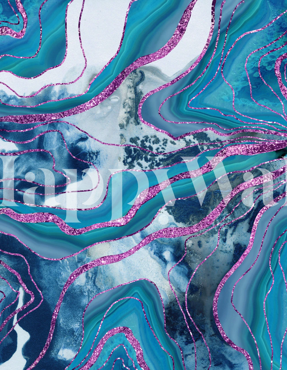 Liquid Marble Agate Glitter 8 wallpaper in room