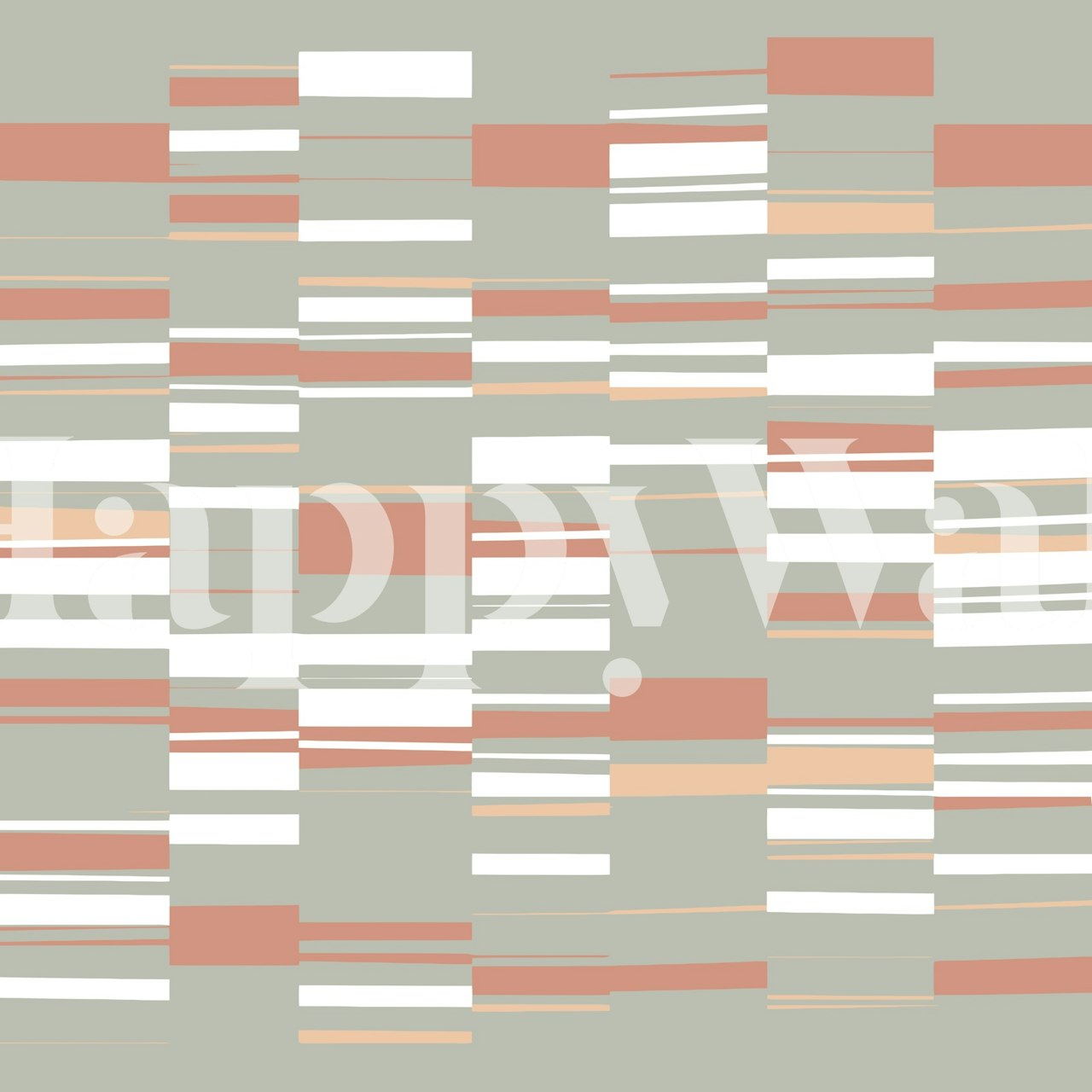 Mosaic Rectangles tapetti modernissa huoneissa