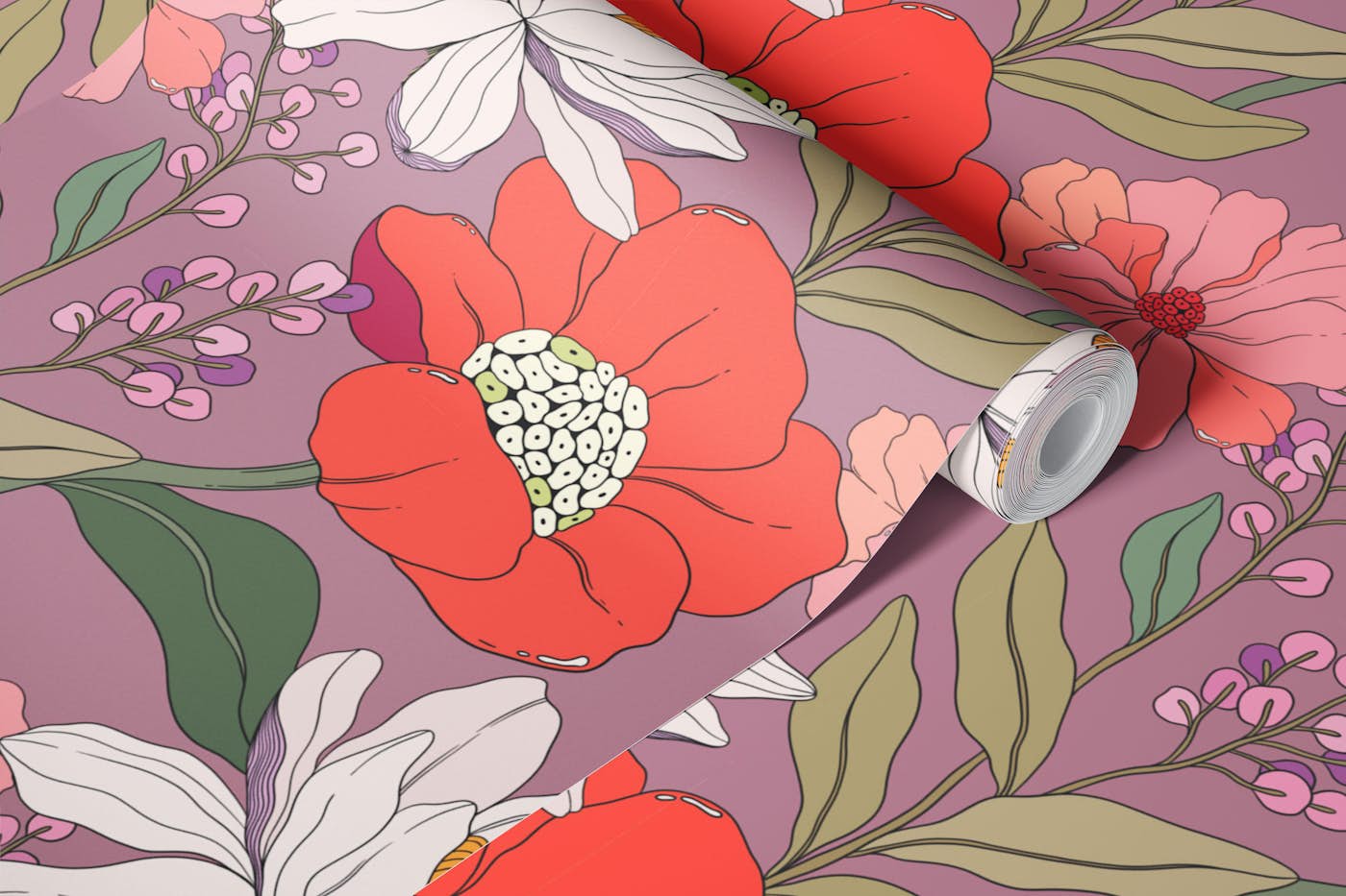 Salvia wallpaper roll