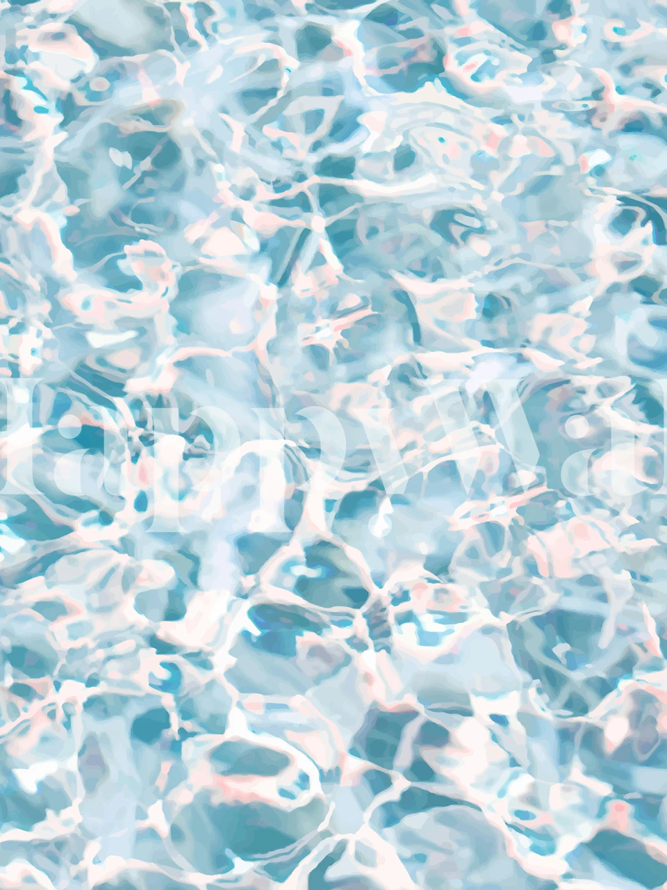 Water-like texture in light blue and pink hues wallpaper