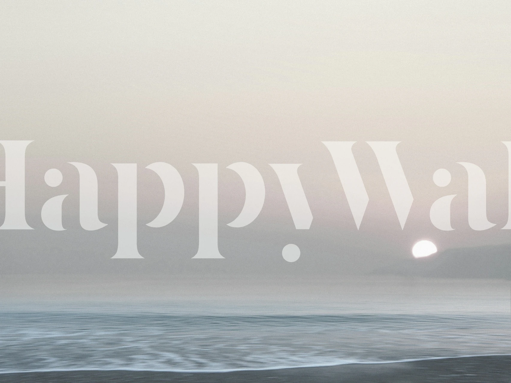 Hazy Morning Coast wallpaper in a room