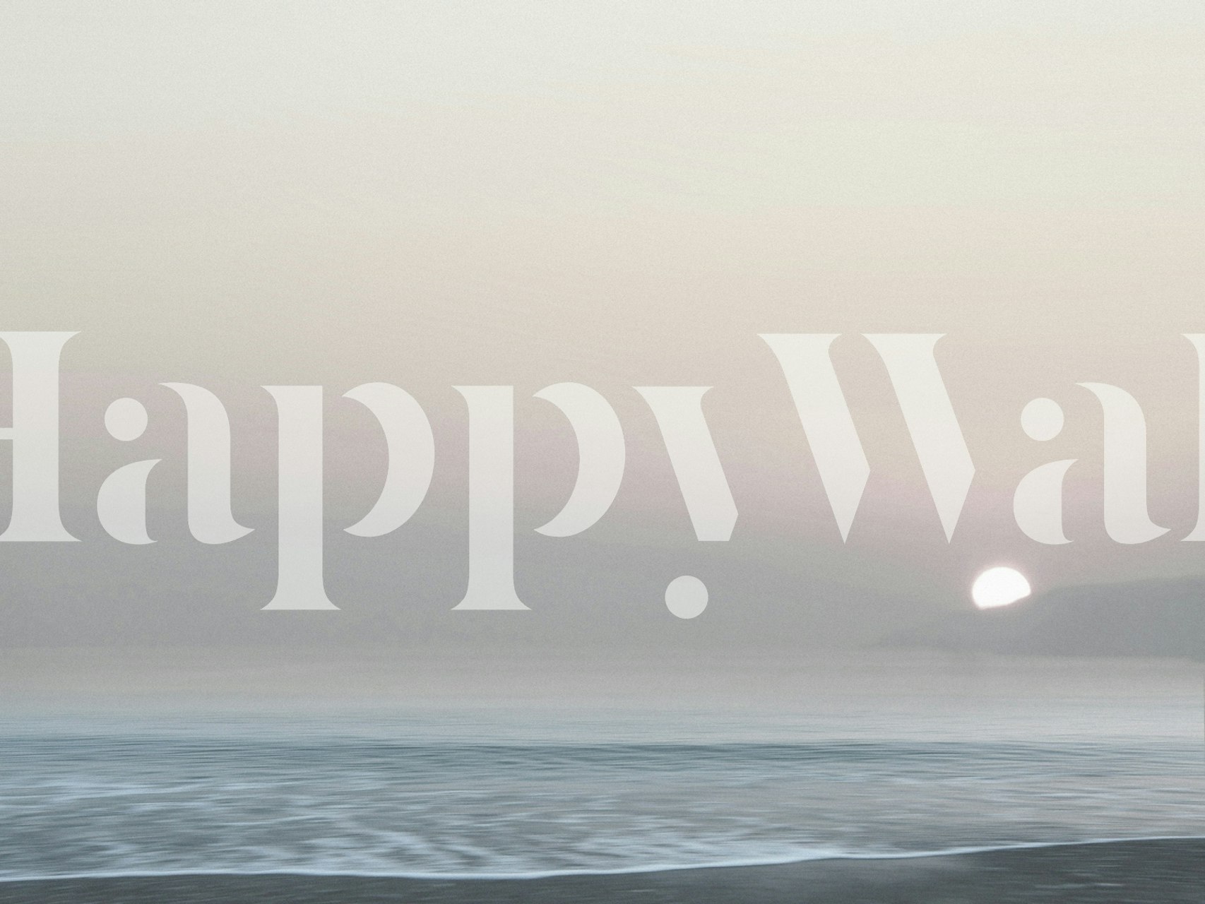 Hazy Morning Coast wallpaper in a room