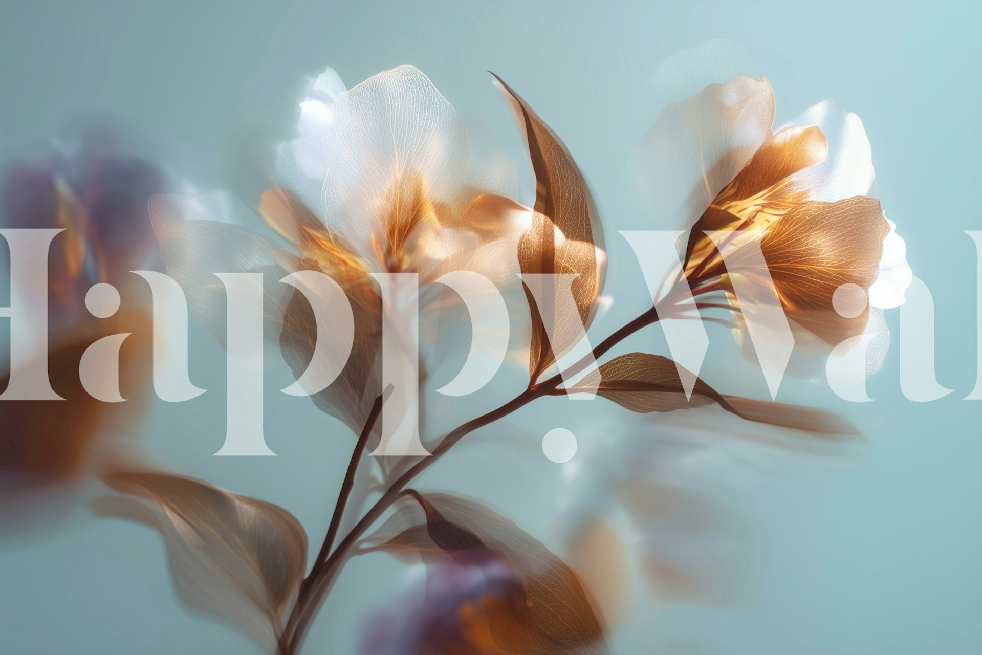 Gentle Blossom Breeze květinové tapety v místnosti