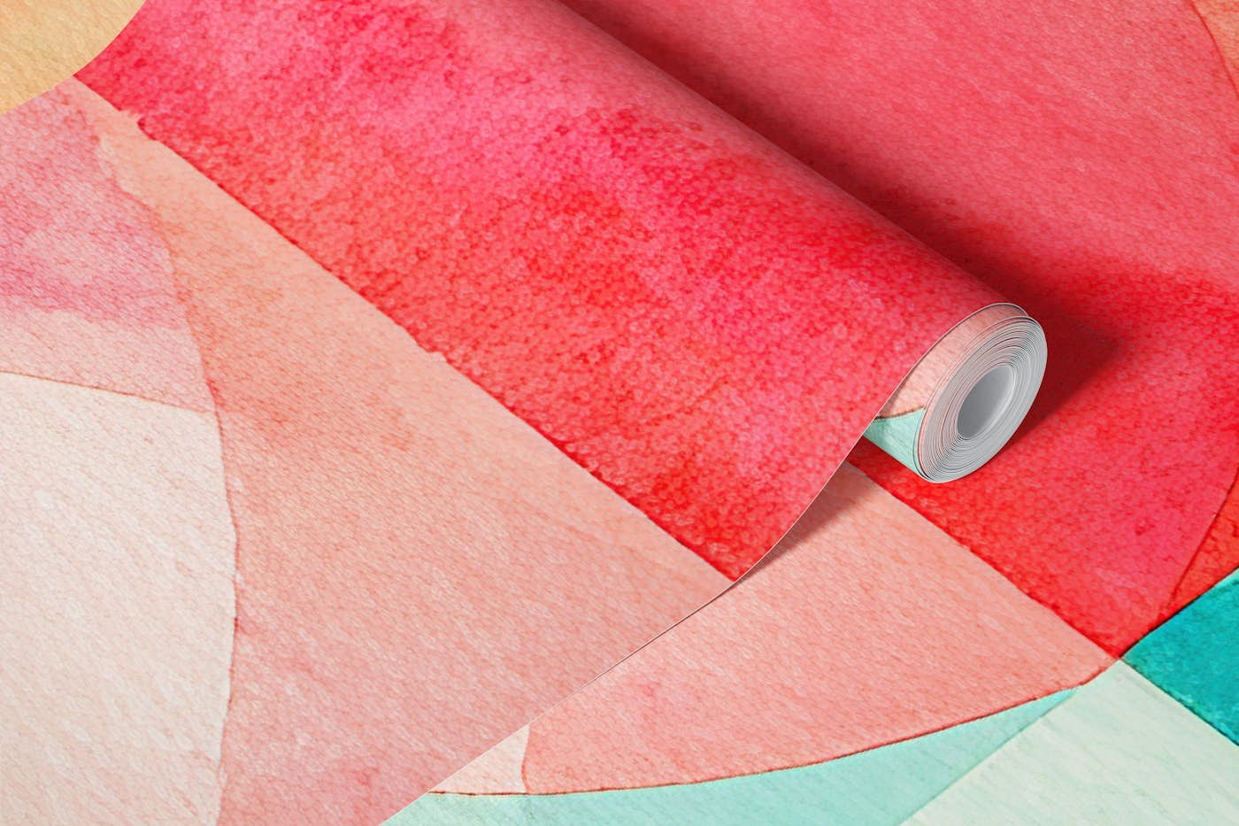 Watercolor Geometric Harmony wallpaper roll