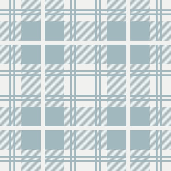 Scandi Blue Tartan Check Plaid