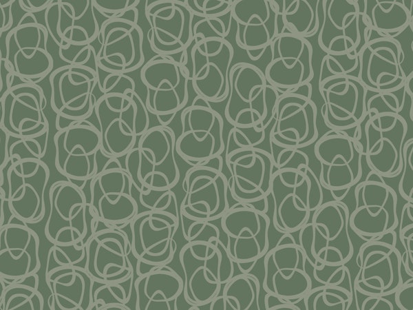 Interlocking Cool Olive Green Line Shapes