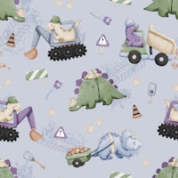 Dino Constructino - blue wallpaper