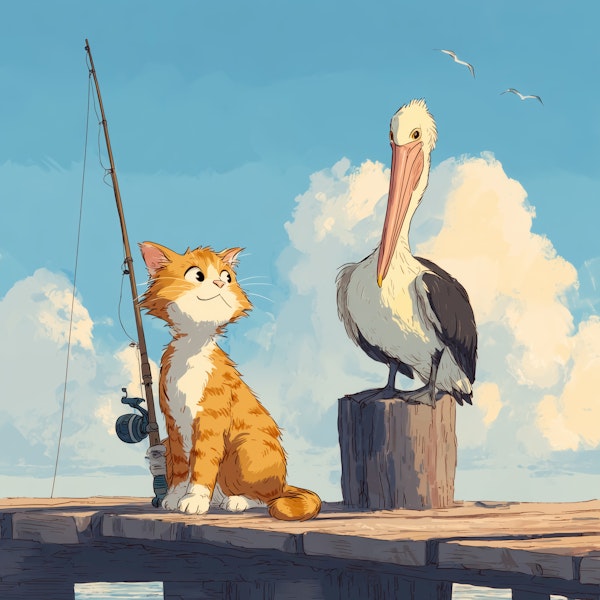 Fishing Friends at the Pier