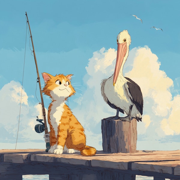 Fishing Friends at the Pier