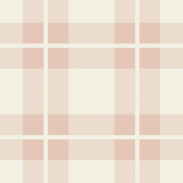 Cream Simple Tartan Check Plaid