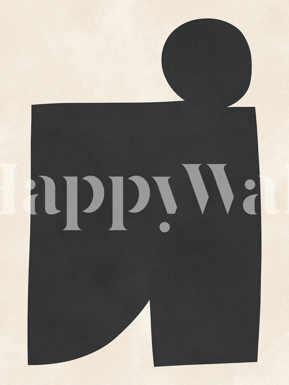 Tapeta Minimalist Black Figure v místnosti