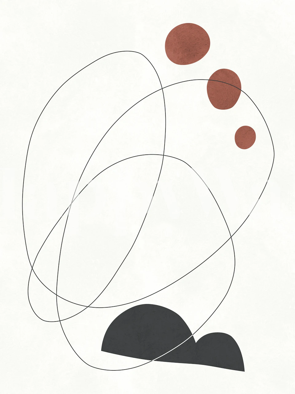 Abstract Lines and Circles tapetdesign i et rum