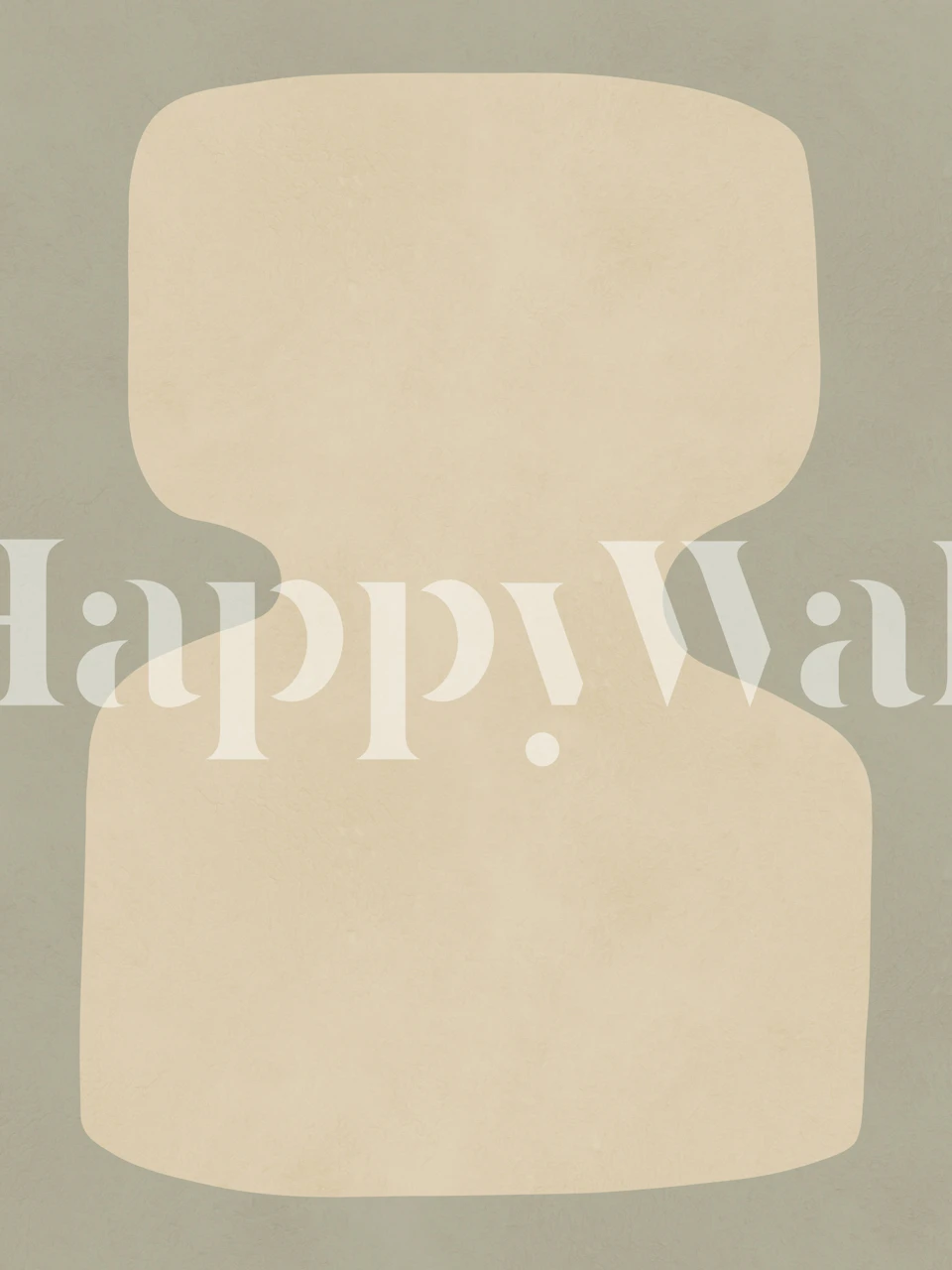 Abstract neutral shapes and forms wallpaper in beige tones