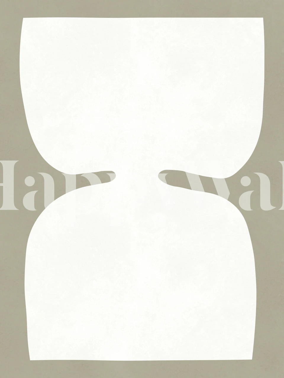 carta da parati Neutral Abstract Shape in una stanza