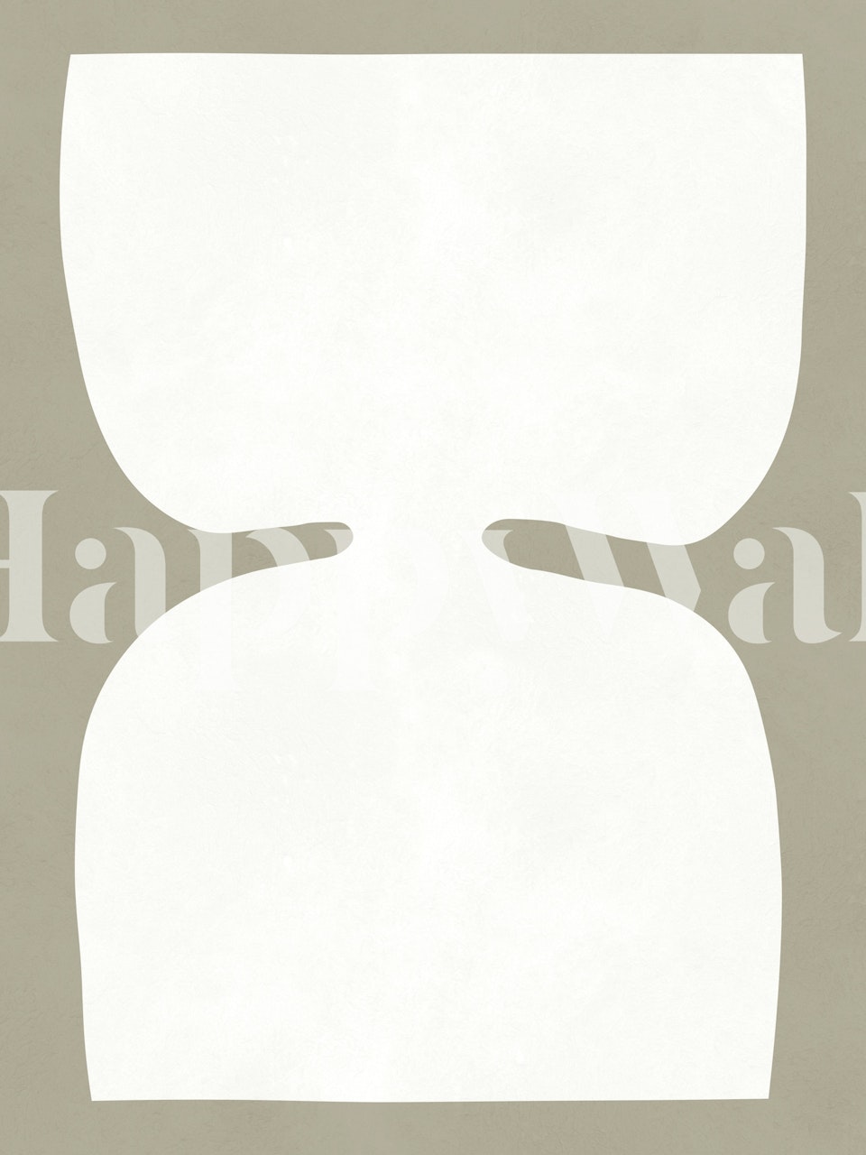 tapeta Neutral Abstract Shape w pokoju