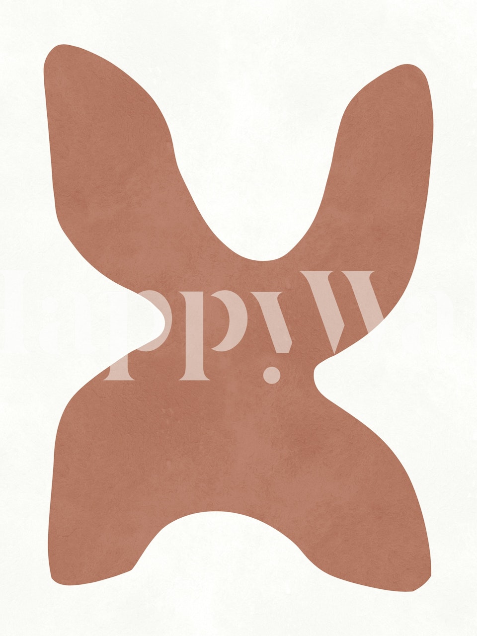 Rustic abstract form wallpaper in a room