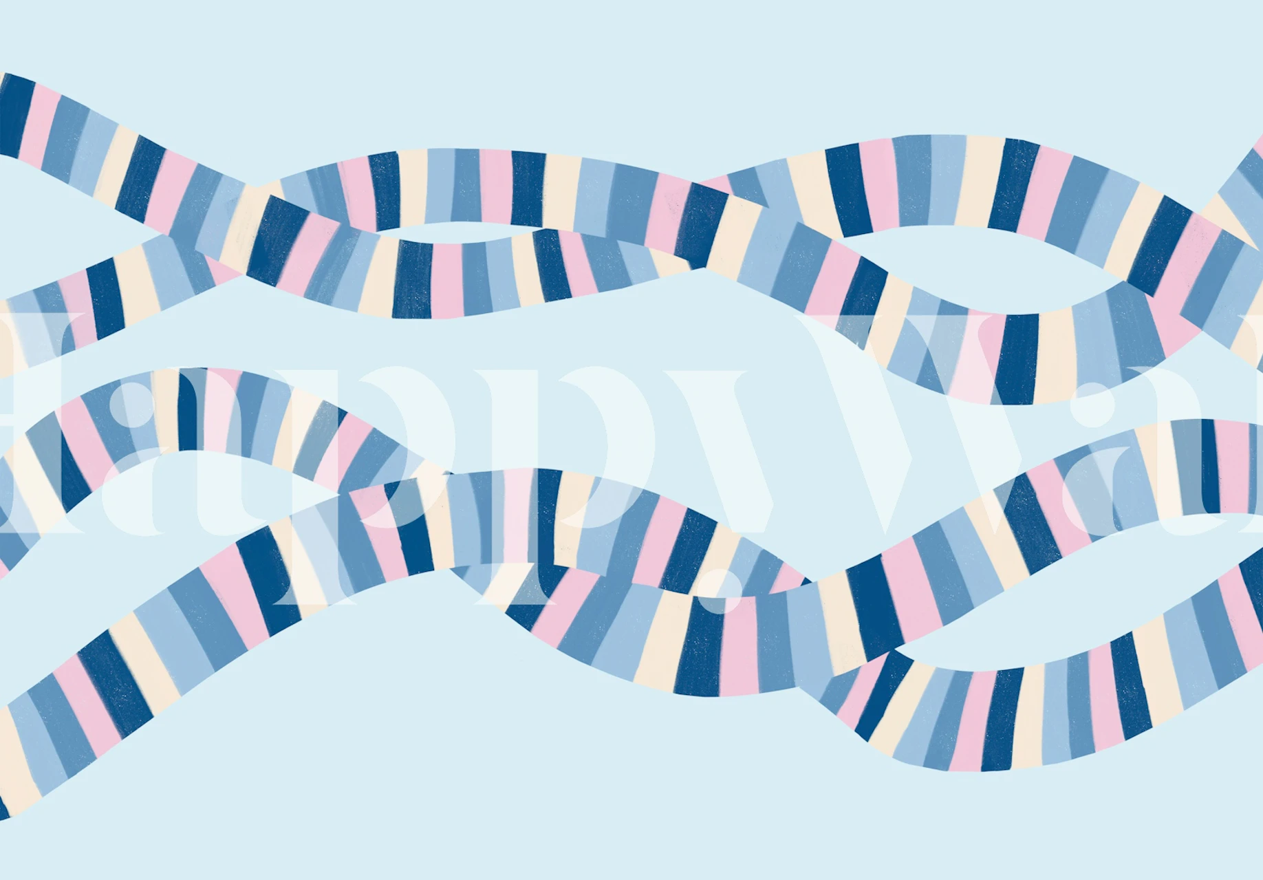 Striped Ribbon Dance wallpaper design