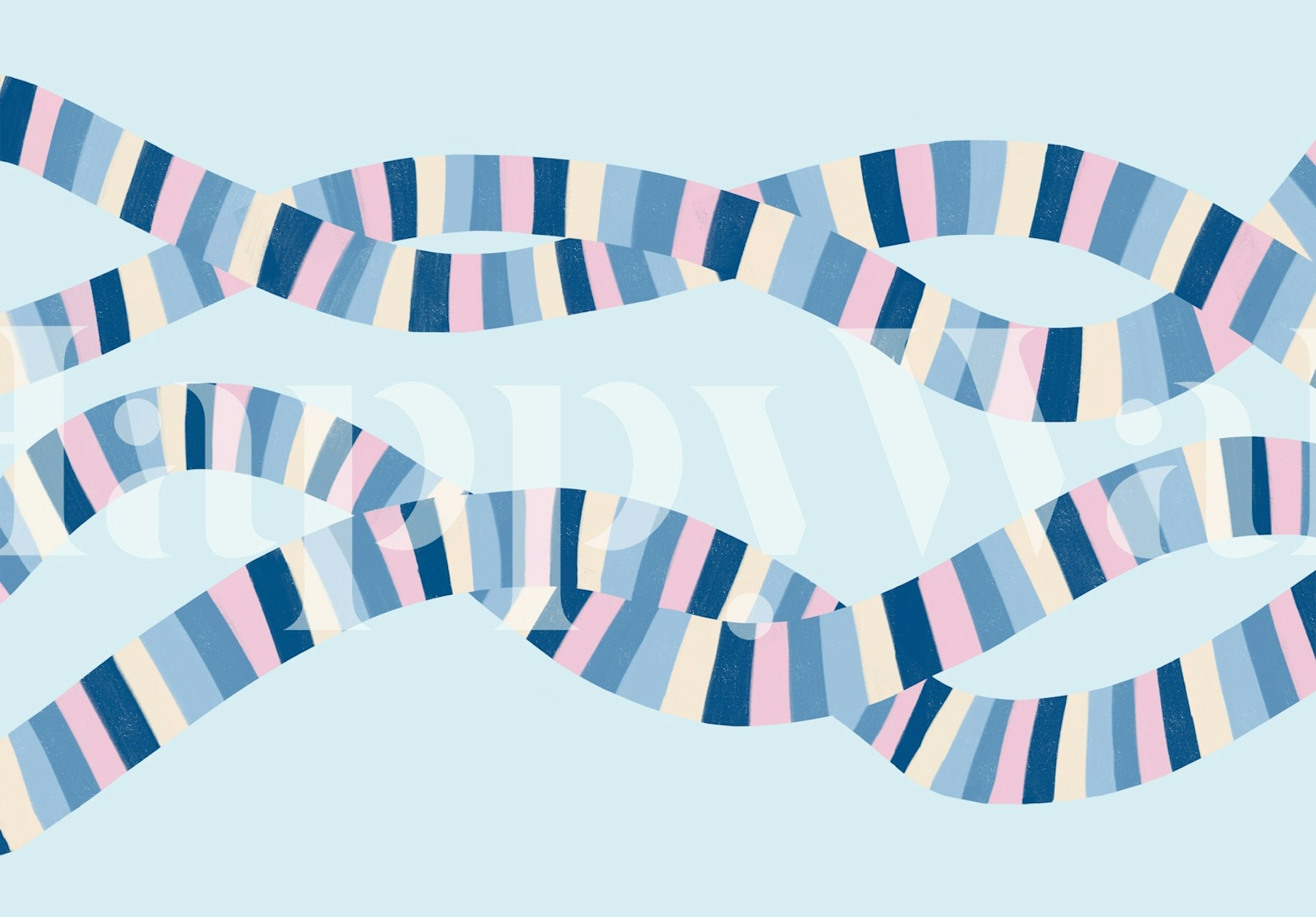 Projekt tapety Striped Ribbon Dance