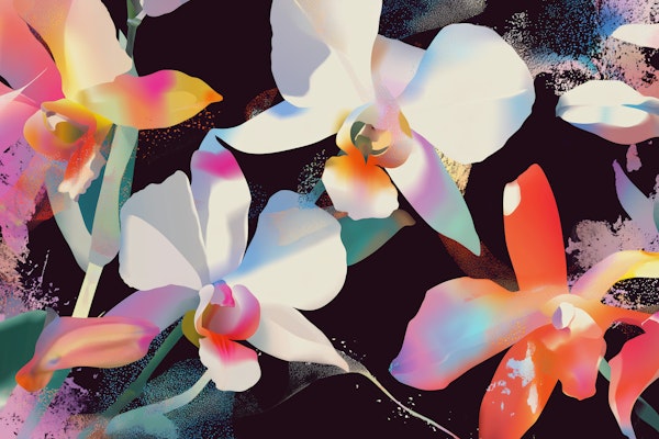 Vibrant Orchid Bloom - Hawaiian Abstract