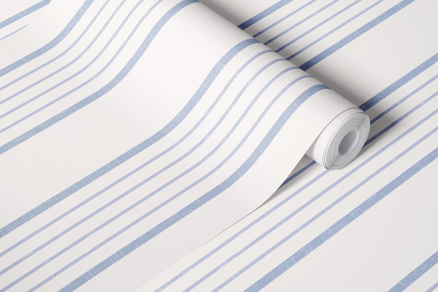 Ticking Classic Blue and White Stripe wallpaper roll