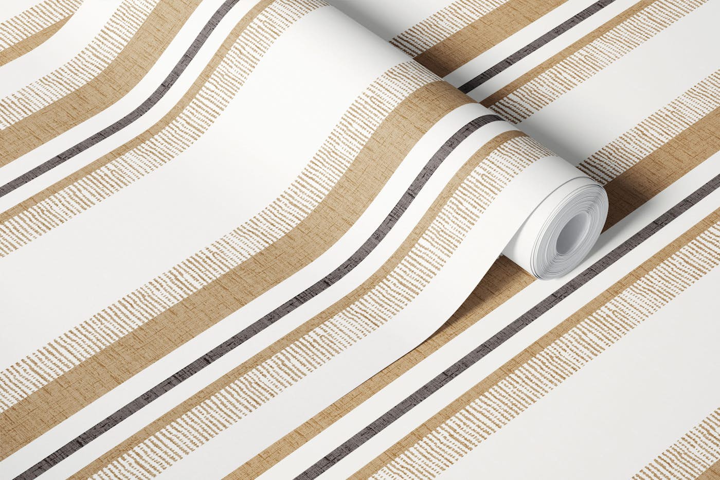 Modern farmhouse ticking stripes wallpaper roll
