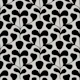 Large Scale Abstract Flowers - Black & White