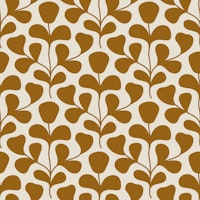Large Scale Abstract Flowers Pattern - Brown papel de parede