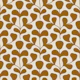 Large Scale Abstract Flowers Pattern - Brown