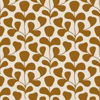 Large Scale Abstract Flowers Pattern - Brown tapete