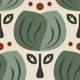 Retro Tulip Elegance in Green - S