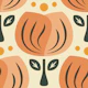 Retro Tulip Elegance in Peach - S