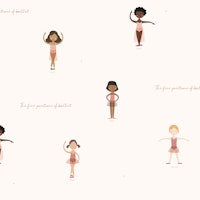 Five Ballet Poses large scalę wallpaper