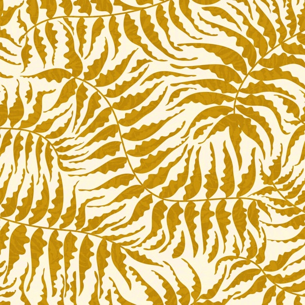 Retro Ferns in Mustard