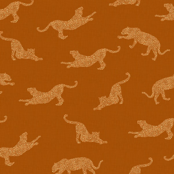 Retro Big Cats in Terracotta