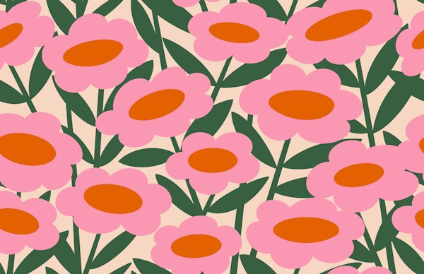 Happy Flowers in Pink