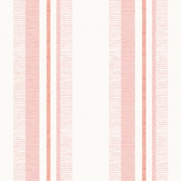 Warm Coral Ticking wallpaper