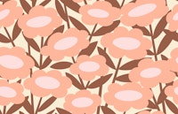 Happy Flowers in Warm Tones papel de parede