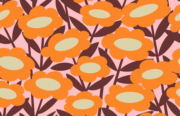 Happy Flowers in Orange