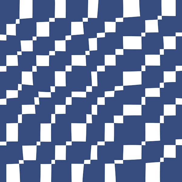 Rectangles 3C | White on Indigo Dark Blue