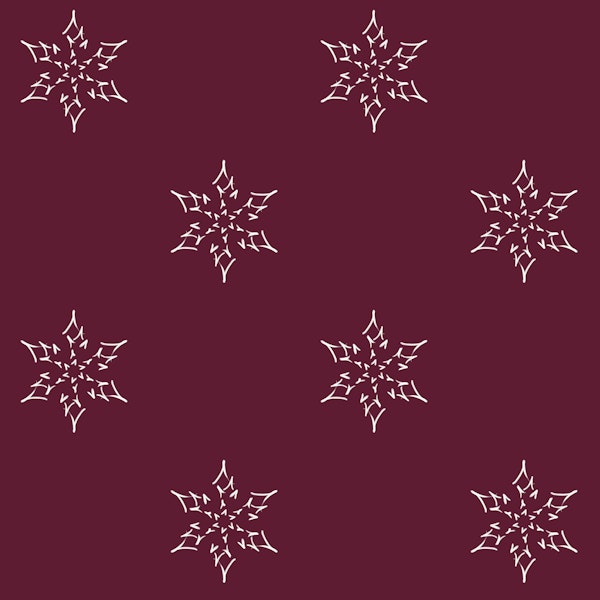 Minimal Festive Star on Dark Maroon Red